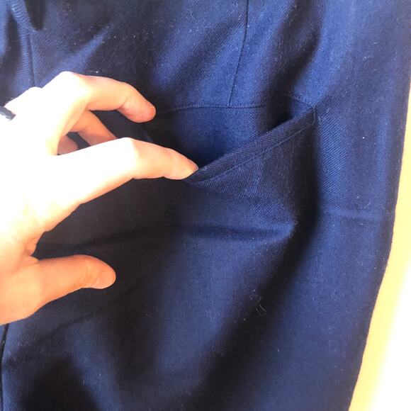 The Eagle's Eye Vintage Navy Wool Pants Preloved Women's Size 12 - Picture 7 of 10